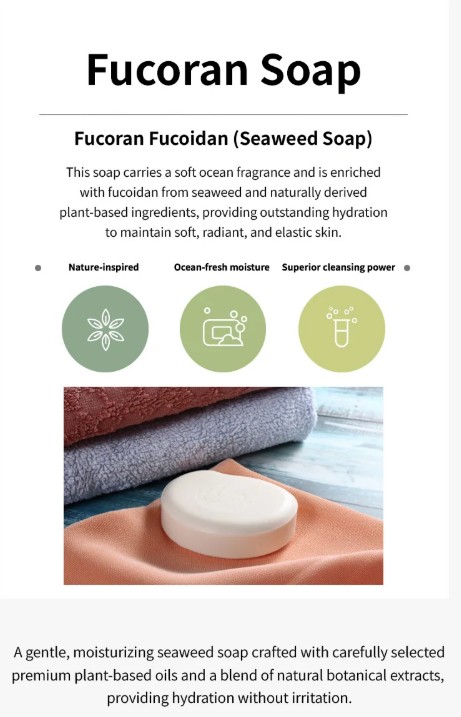 Fucoran Fucoidan Soap – product description, nature-inspired, ocean-fresh moisture, superior cleansing