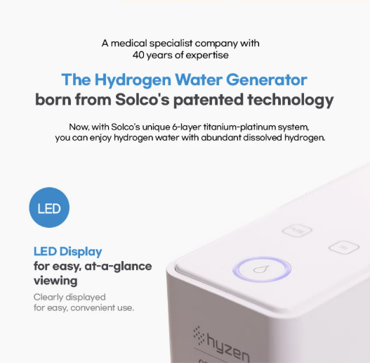 Hyzen HZ-1100 Hydrogen Water Generator with LED Display