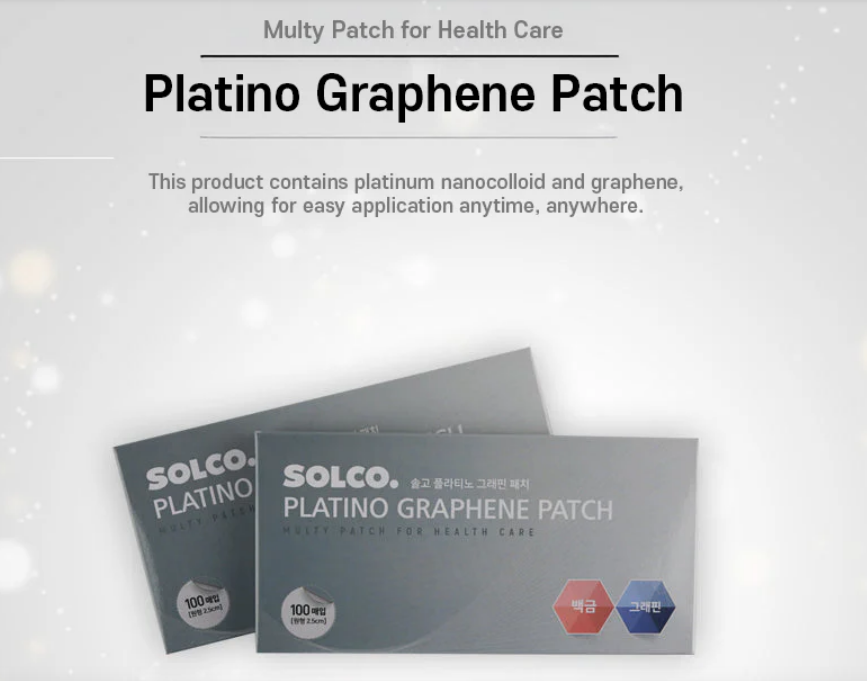 Platino Graphene Patch – Multy Patch for Health Care, platinum nanocolloid and graphene, easy application anytime anywhere, 100 patches 2.5cm